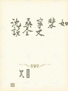 沈桑宁裴如衍小说全文