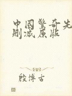 中国惊奇先生无删减原版