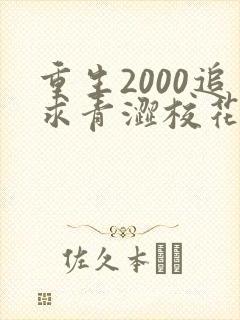 重生2000追求青涩校花同桌开始免费阅读正版