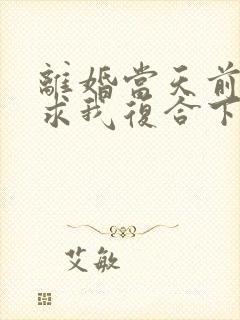 离婚当天前夫跪求我复合下载txt