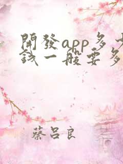 开发app多少钱一般要多钱