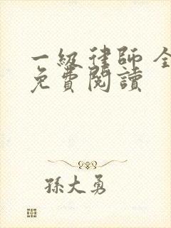 一级律师 全文免费阅读