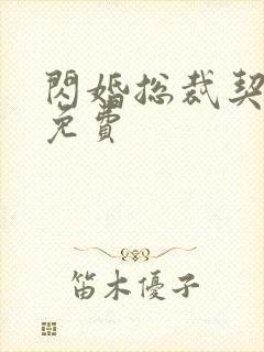 闪婚总裁契约妻免费