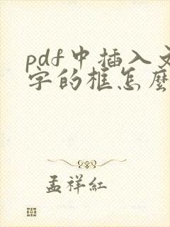 pdf中插入文字的框怎么去除