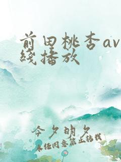 前田桃杏av在线播放