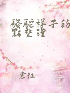 骆驼祥子的知识点整理