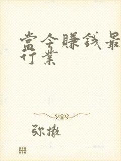 当今赚钱最快的行业