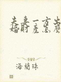 夫妻一方出轨离婚财产怎么处理