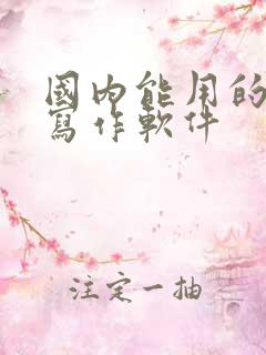 国内能用的ai写作软件