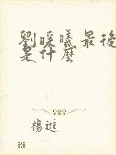 刘暖曦最后结局是什么