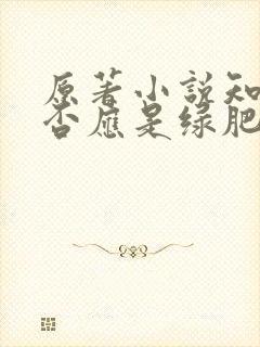 原著小说知否知否应是绿肥红瘦