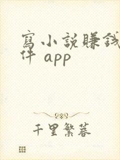 写小说赚钱的软件 app