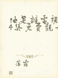 他是谁电视剧24集免费观看完整版