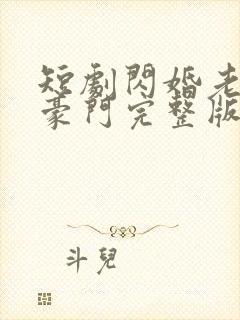 短剧闪婚老公是豪门完整版时长