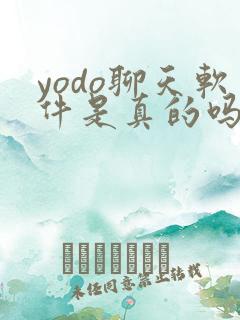 yodo聊天软件是真的吗