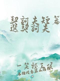 契诃夫短篇小说选契诃夫