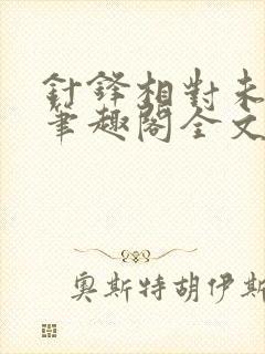 针锋相对未删减笔趣阁全文阅读