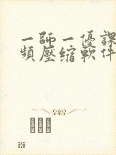 一师一优课 视频压缩软件