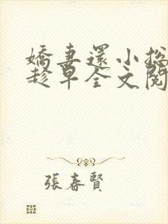 娇妻还小总裁要趁早全文阅读