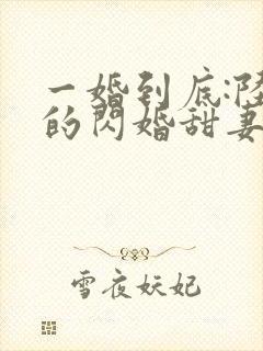 一婚到底:陆少的闪婚甜妻