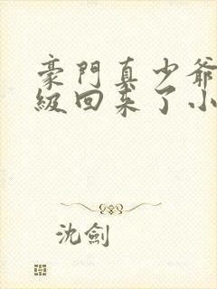 豪门真少爷他满级回来了小说