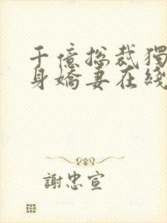 千亿总裁独宠替身娇妻在线全文听