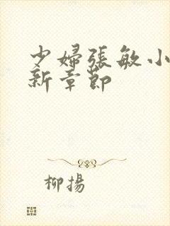少妇张敏小说最新章节