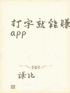 打字就能赚钱的app