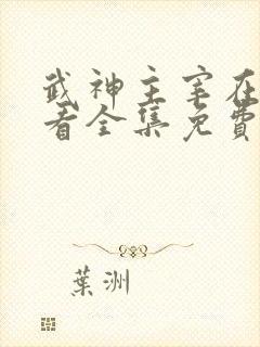 武神主宰在线观看全集免费高清