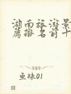 湖南旅游景点推荐排名前十名