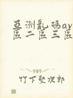 亚洲乱码av一区二区三区