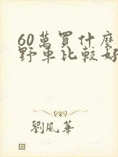 60万买什么越野车比较好