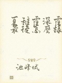 夏稚霍深霍栖野最后怎么样了