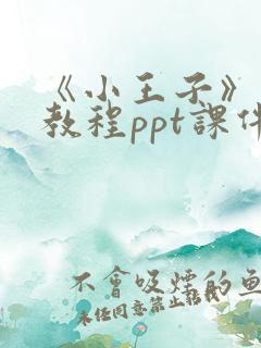 《小王子》阅读教程ppt课件