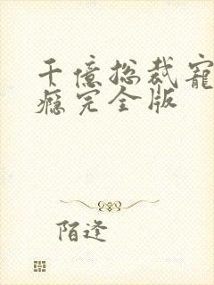 千亿总裁宠妻上瘾完全版