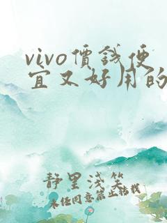 vivo价钱便宜又好用的手机