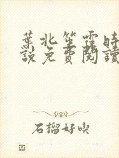 叶北笙霍时庭小说免费阅读无弹窗