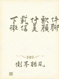 下载什软件可以微信美颜聊天