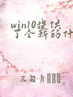 win10提供了全新的什么浏览器