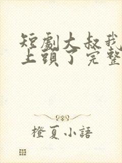 短剧大叔我对你上头了完整版
