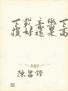 下载音乐下载无损好还是高品质好