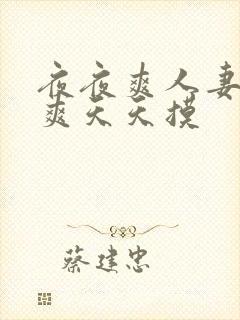 夜夜爽人妻夜夜爽天天摸