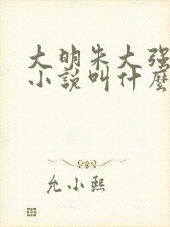 大明朱大强原著小说叫什么