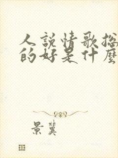 人说情歌总是老的好是什么歌