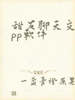 甜友聊天交友app软件