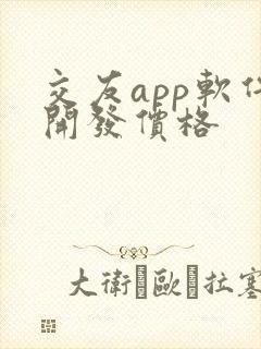 交友app软件开发价格