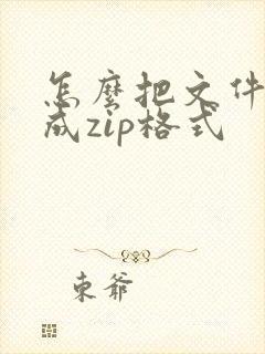 怎么把文件解压成zip格式