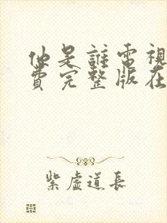 他是谁电视剧免费完整版在线播放