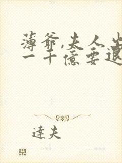 薄爷,夫人出价一千亿要退婚有声