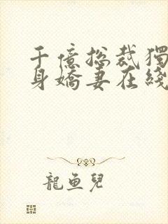 千亿总裁独宠替身娇妻在线看